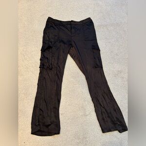 Satin Cargo Pants